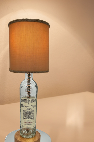 A Midwinter Nights Dram Straight Rye Whiskey bottle lamp