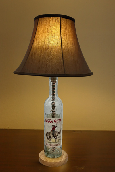 Yippee ki - yay rye bottle lamp