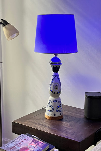 Clase Azul® Tequila Bottle Lamp – Repurposed with Blue LED Fairy Lights