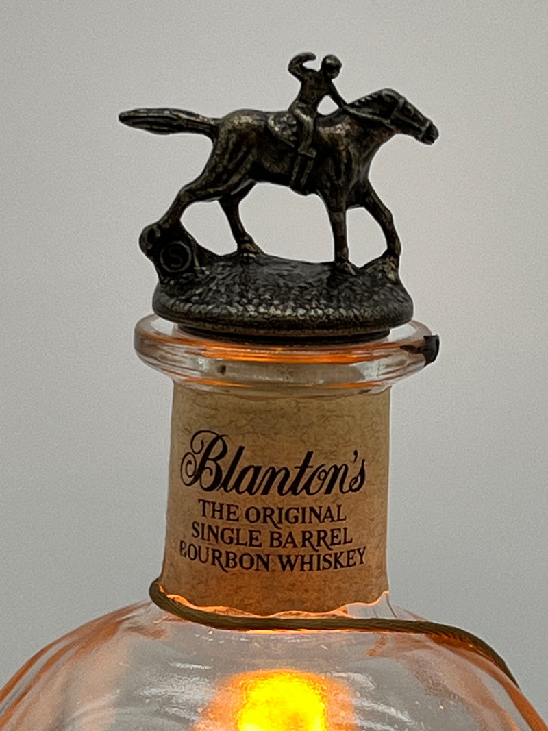 Blanton’s 750ml Bottle Light – Handcrafted Bourbon Decor with Edison Bulb