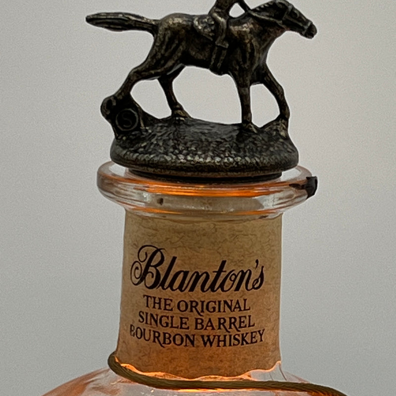Blanton’s 750ml Bottle Light – Handcrafted Bourbon Decor with Edison Bulb