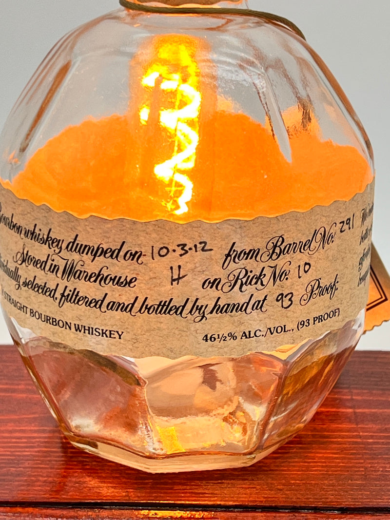 Blanton’s 750ml Bottle Light – Handcrafted Bourbon Decor with Edison Bulb