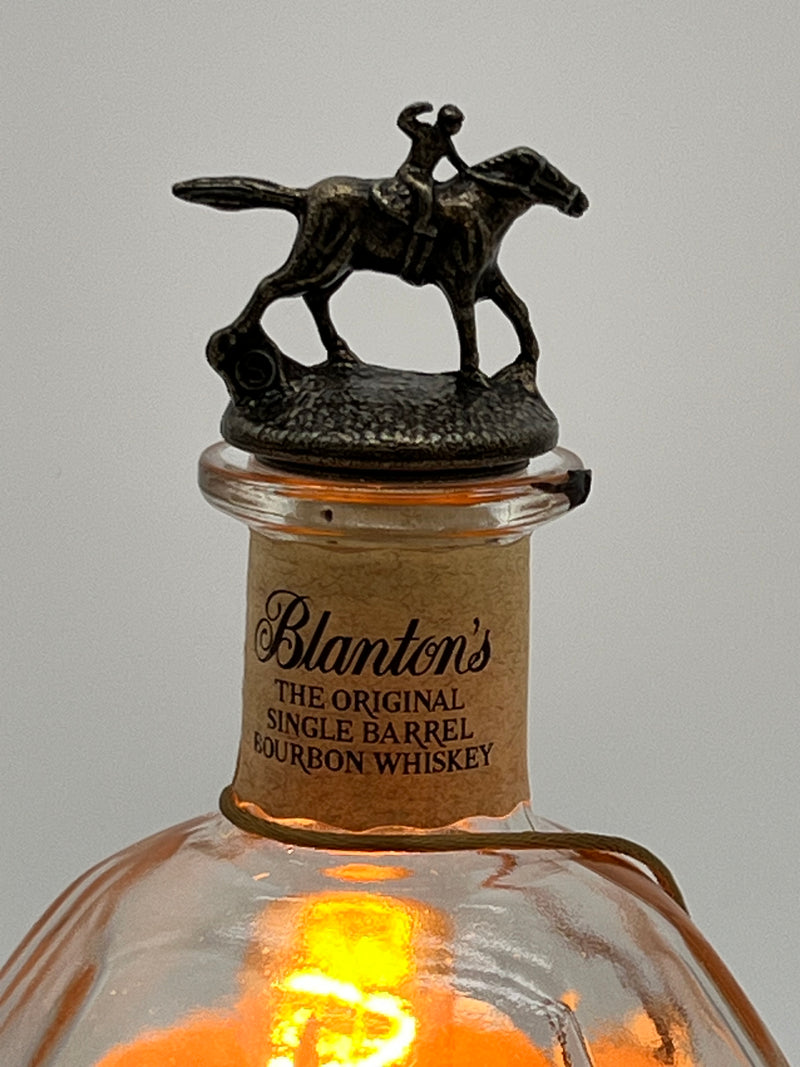Blanton’s 750ml Bottle Light – Handcrafted Bourbon Decor with Edison Bulb