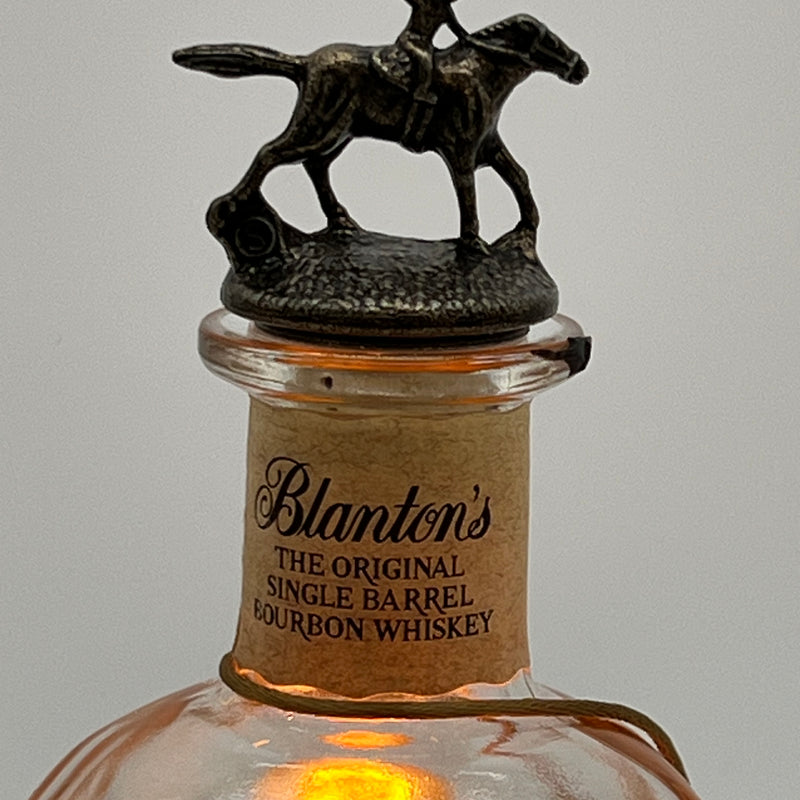 Blanton’s 750ml Bottle Light – Handcrafted Bourbon Decor with Edison Bulb