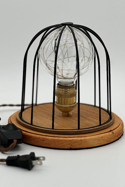 Cage Fairy Bulb And Light Color Wood