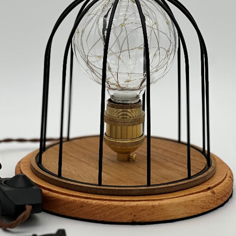 Cage Fairy Bulb And Light Color Wood